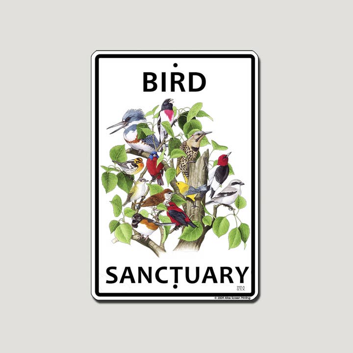 Bird Sanctuary Sign 10x15