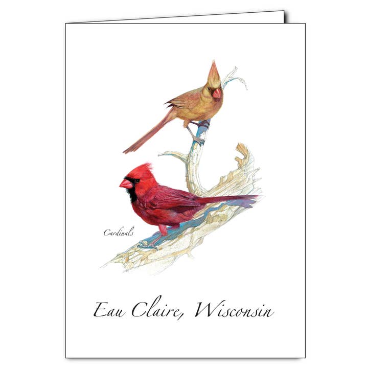 Cardinal Pair Notecard
