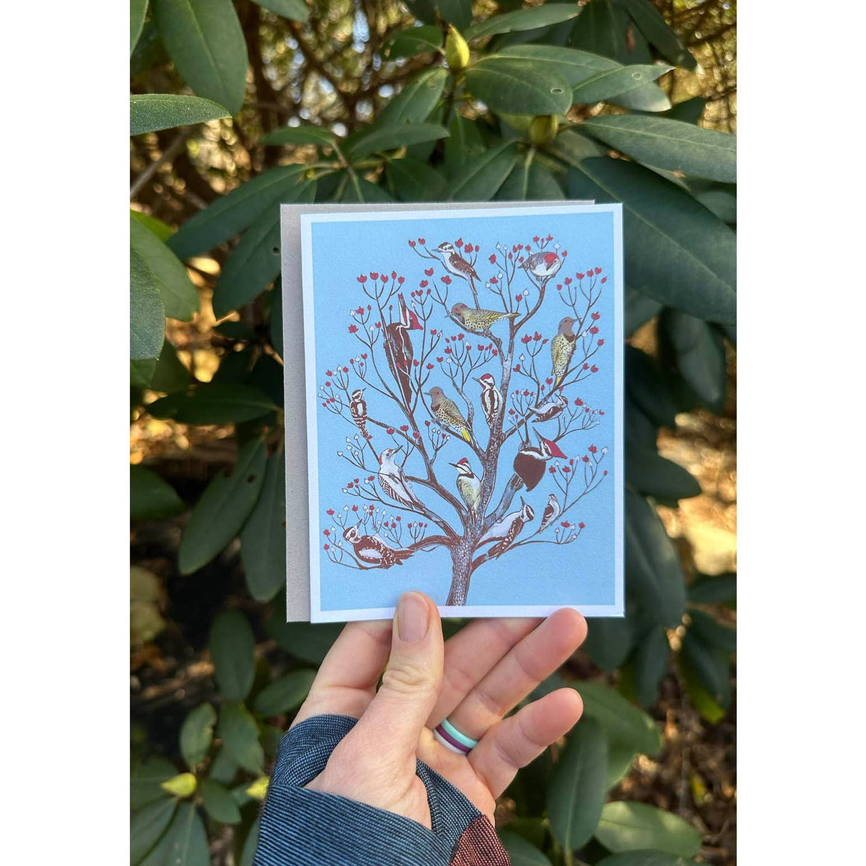 Bird Decorated Tree Cards