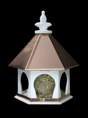 Small Hanging Bird Feeder Copper Roof