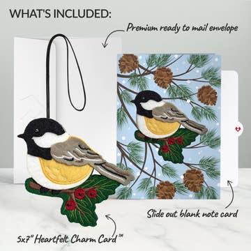 5x7" Winter Chickadee Heartfelt Charm Card™