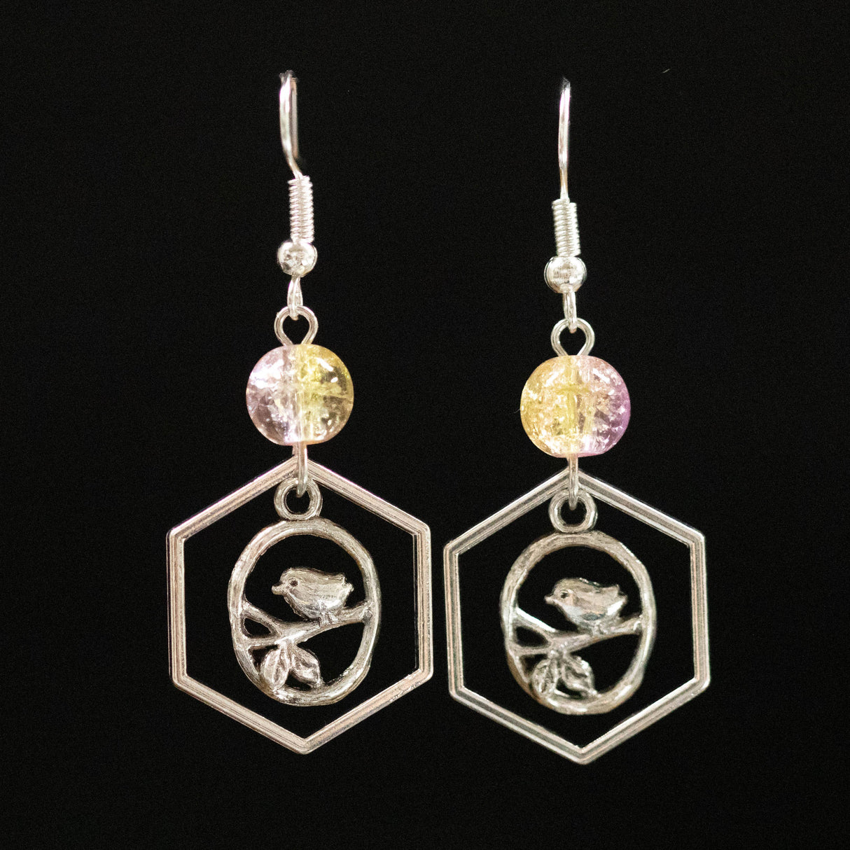 Perched Bird Crystal Earrings