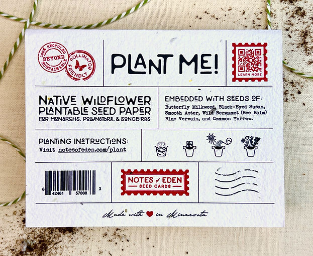 Happy Birthday Cardinal Seed Card Native Wildflowers
