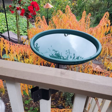 Birdbath - Wood Baluster Mount Dish Support Ring