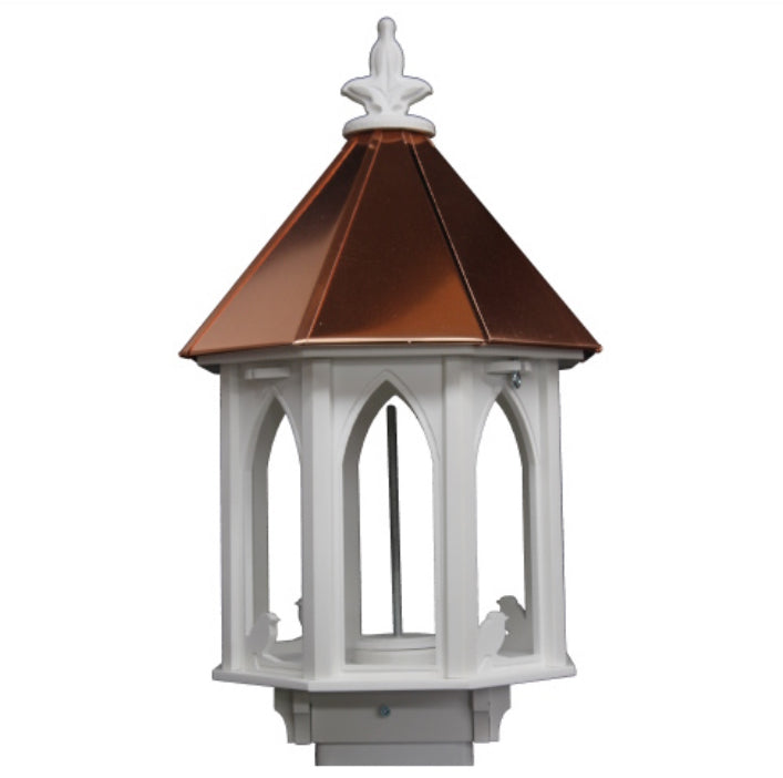 Copper Post Mount Seed Cylinder Feeder