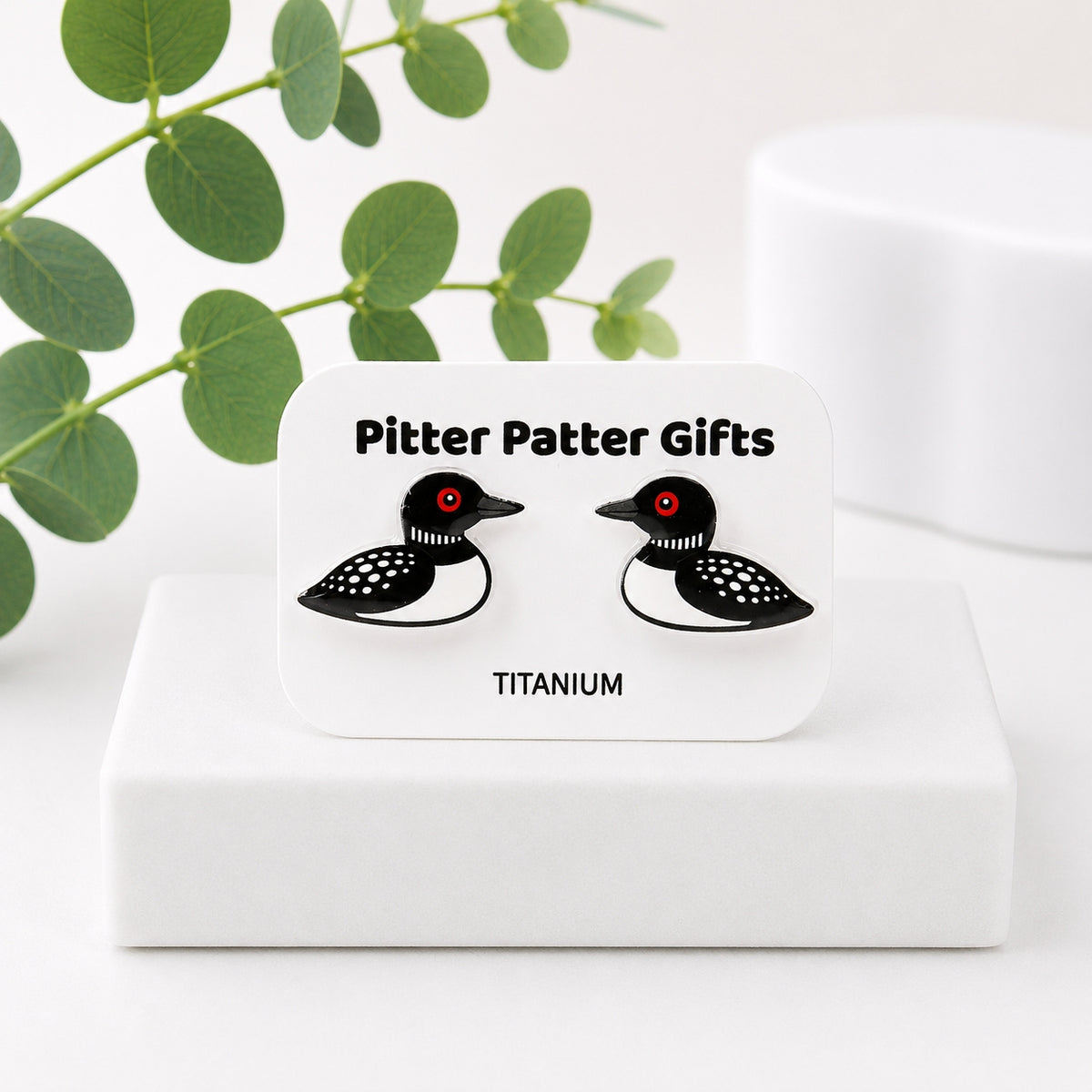 Loon Stud Earrings