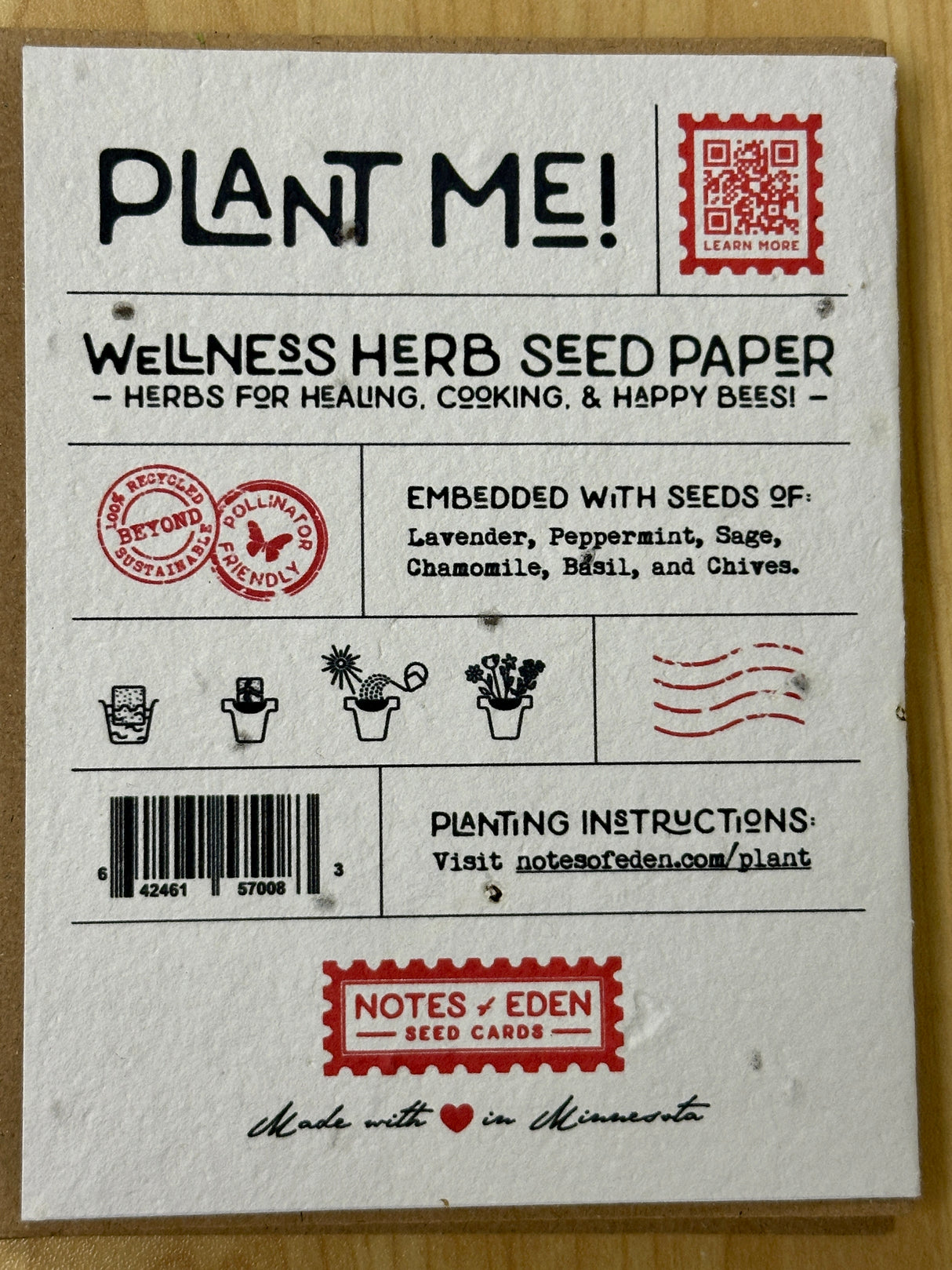 Thanks A Bunch Seed Card Wellness Mix