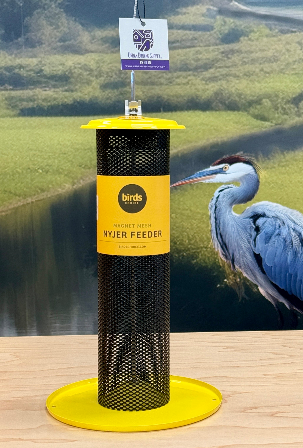 Magnet Mesh Tube Feeder with Tray