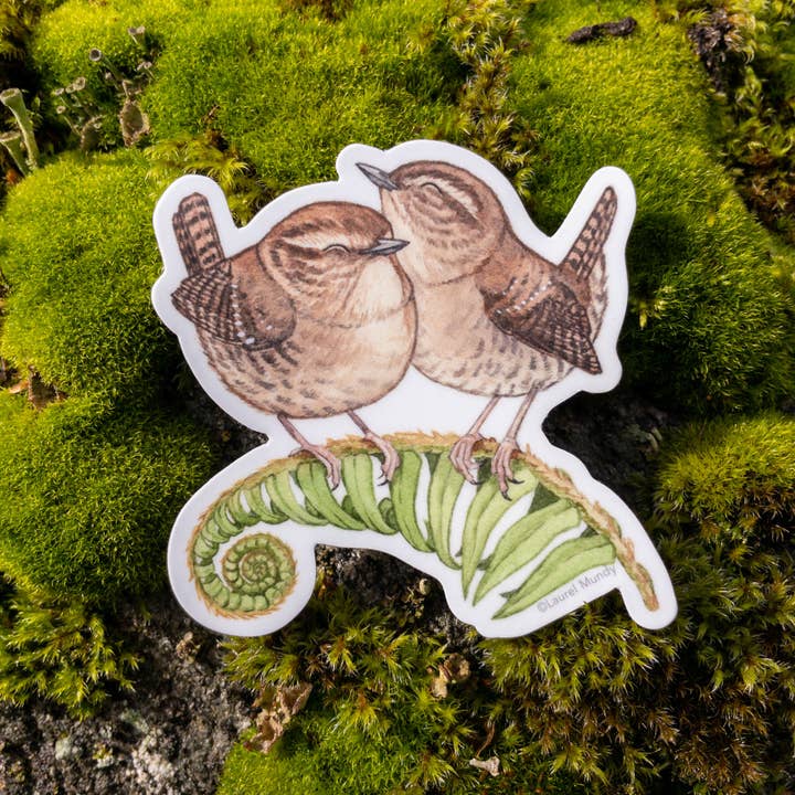 Wren Friends 3" Vinyl Sticker Waterproof/Dishwasher Safe