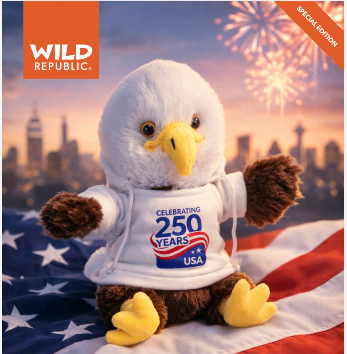 Special Edition 250th Anniversary Bald Eagle Stuffed Animal