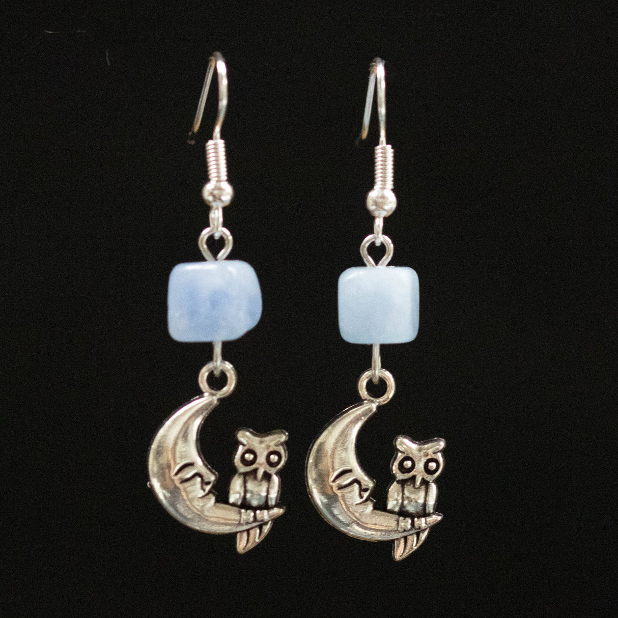 Owl Moon Crystal Earrings