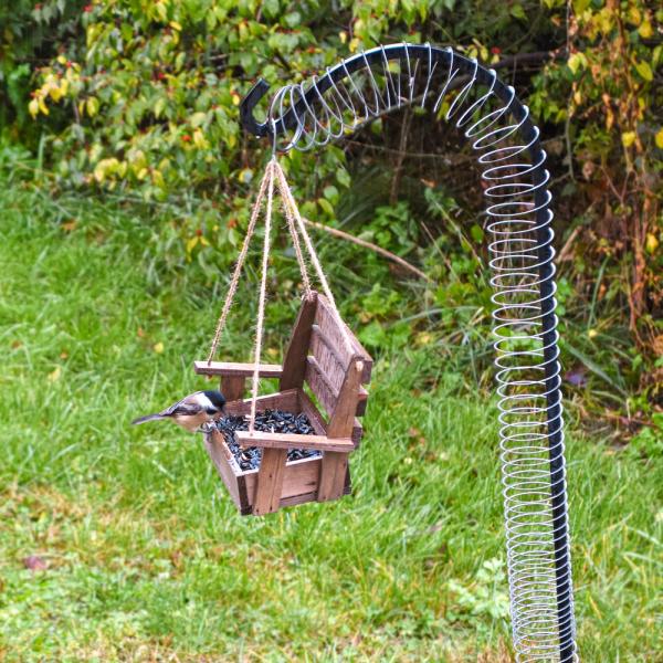 Brown Hanging Porch Swing Feeder