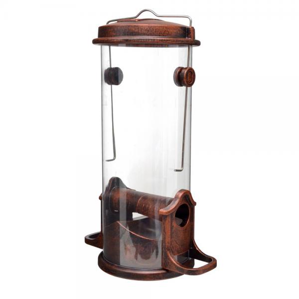 Petite Seed Tube Feeder Antique Copper