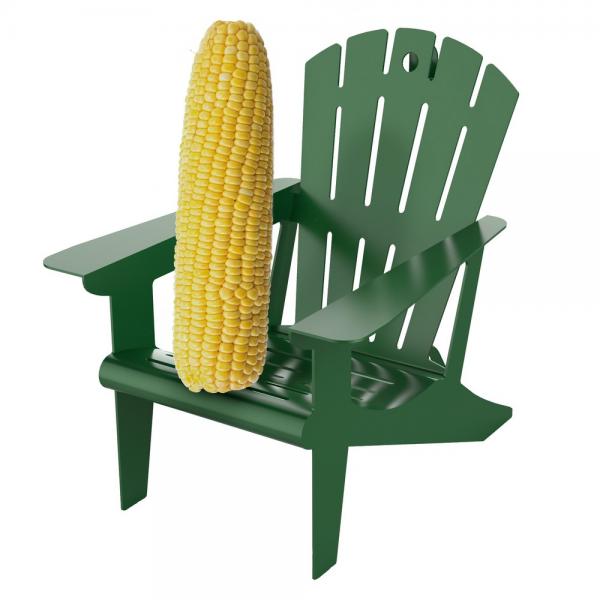 Hunter Green Metal Adirondack Chair Squirrel Feeder