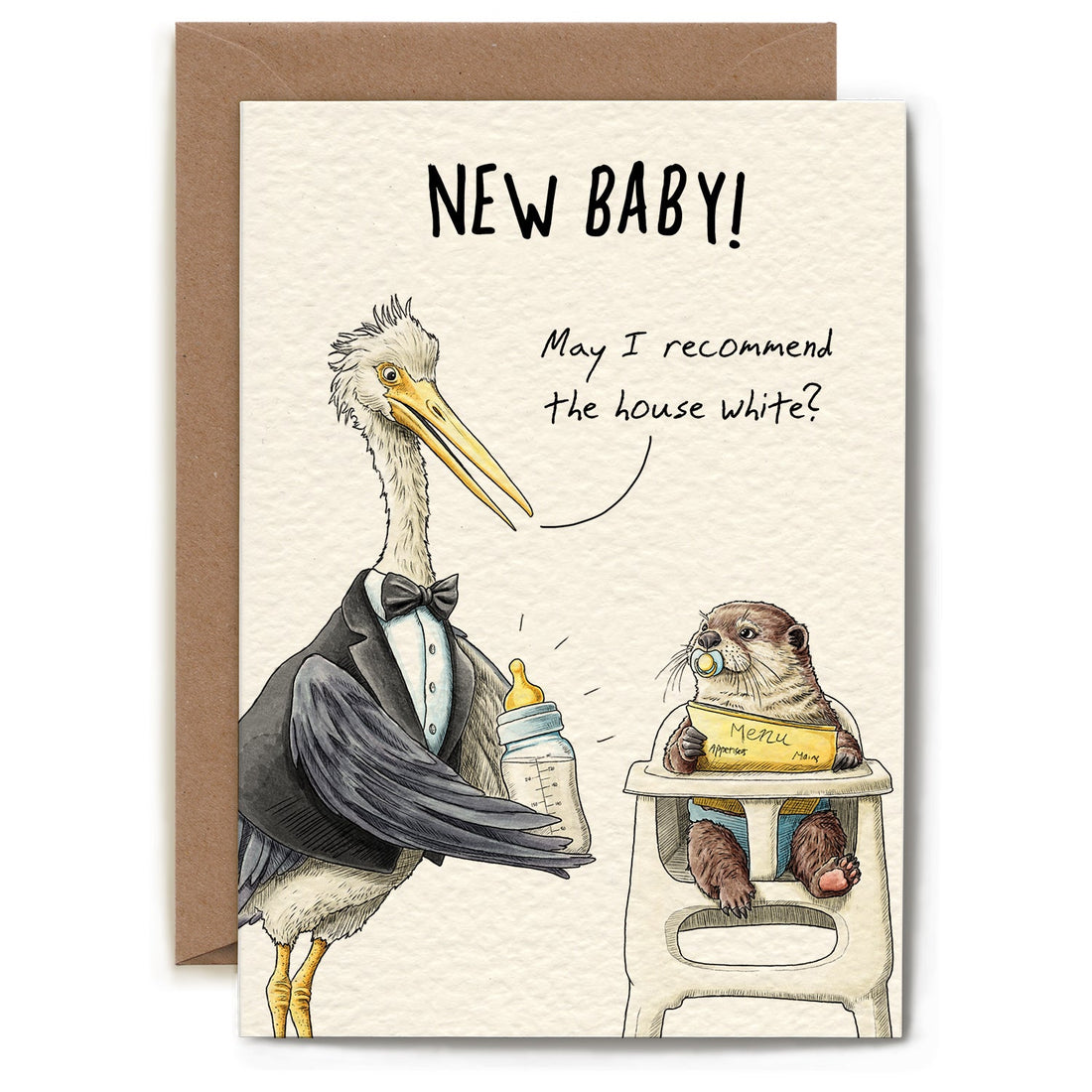House White New Baby Card