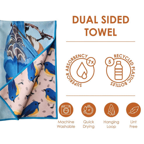 Bluebird - Kitchen Dish Towel & Hand towel