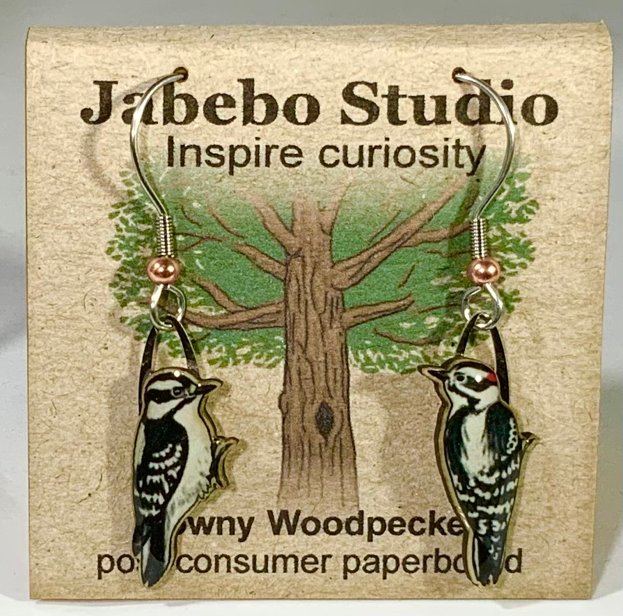 Downy Woodpecker Earrings