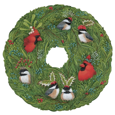 Die Cut Winter Songbirds Placemat - 12 Sheets