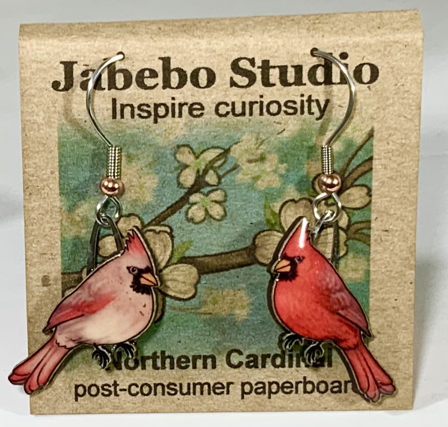 Cardinal Earrings