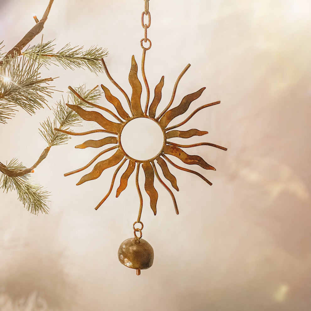 Flamed Sun With Bells Ornament