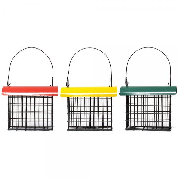 Deluxe Suet Cage with Colored Metal Roof