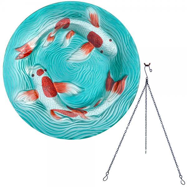 Koi Pond Hanging Birdbath