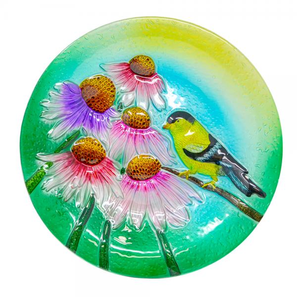 Glass Birdbath
