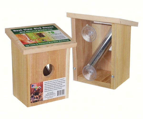 Nest View Bird House with Window Film