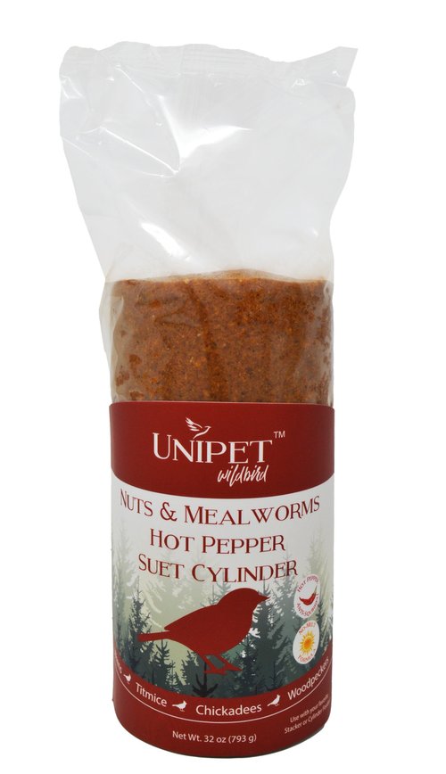 Nuts & Mealworms Hot Pepper No-Melt Suet Cylinder - 32 oz