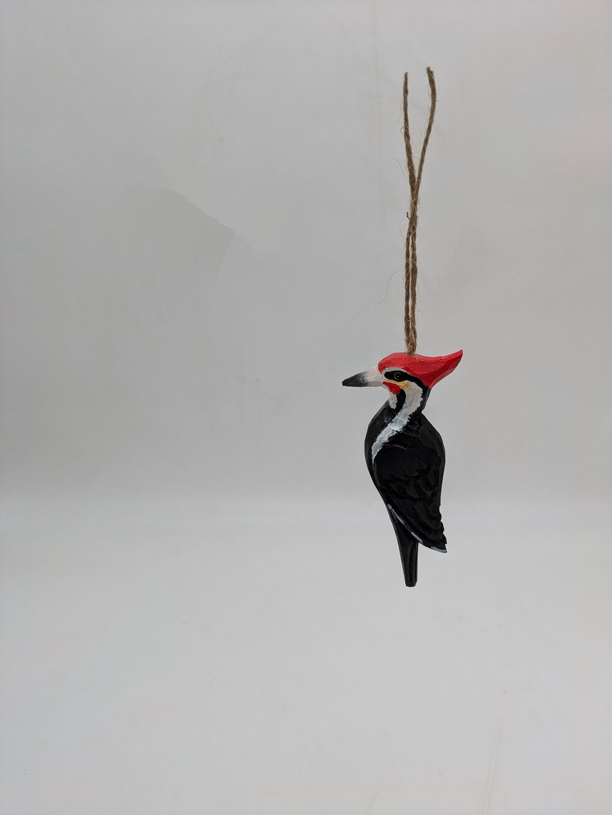 Hand Carved Woodpecker Ornament