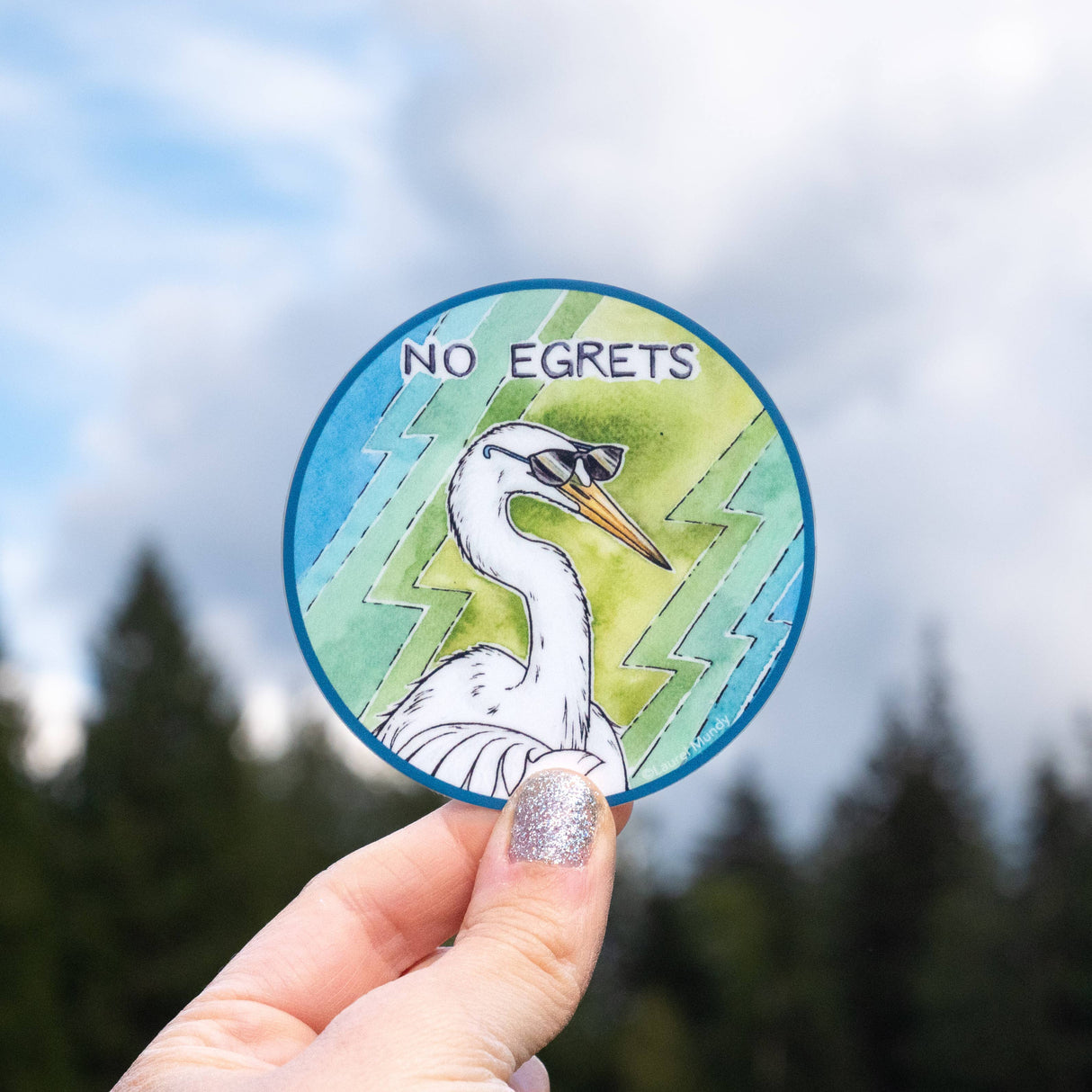 No Egrets Sticker