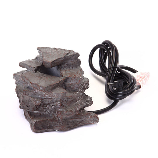 Layered Waterfall Rock for Bird Bath Electric Pump Included