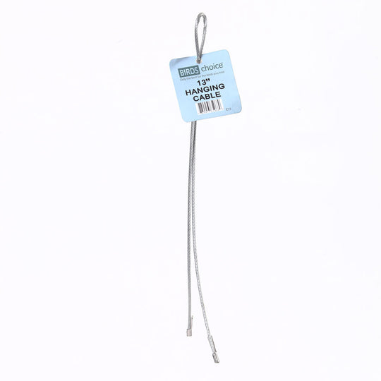 Silver Bird Feeder Push In Hanging Cable 13"
