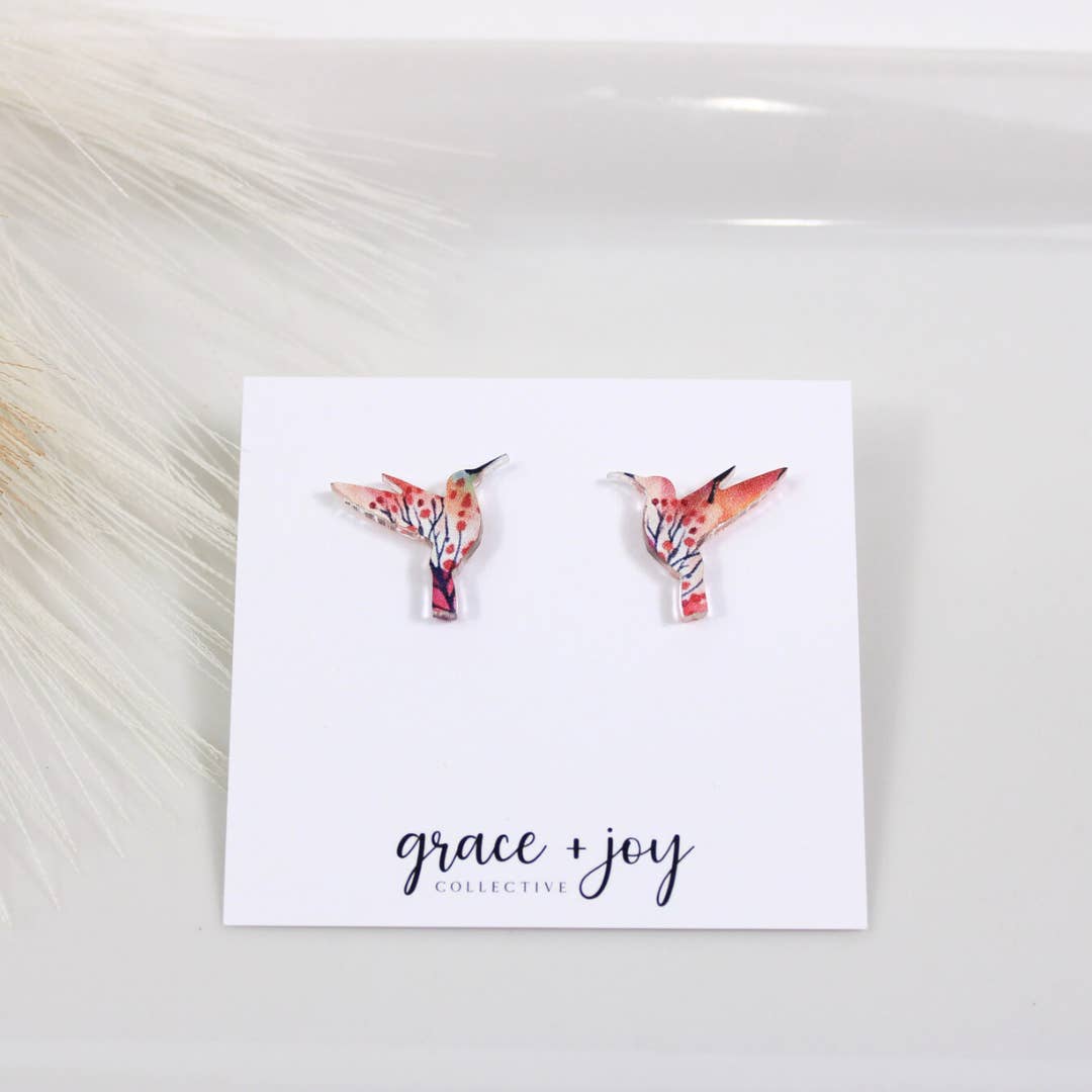 Hummingbird Stud Earring