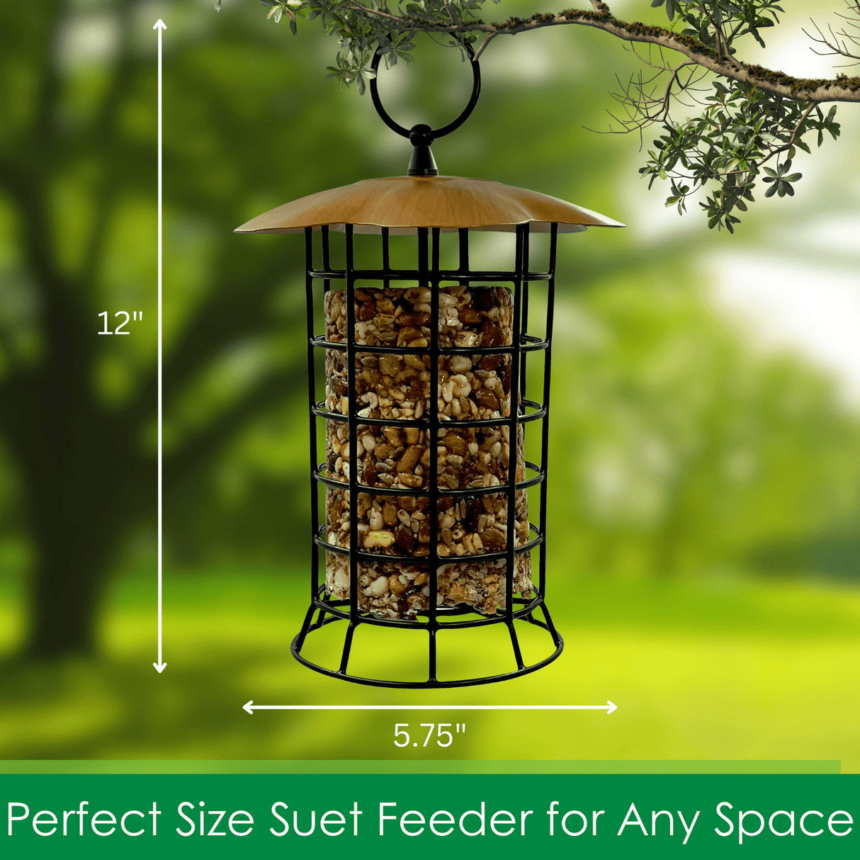 Small Copper Suet Log Feeder