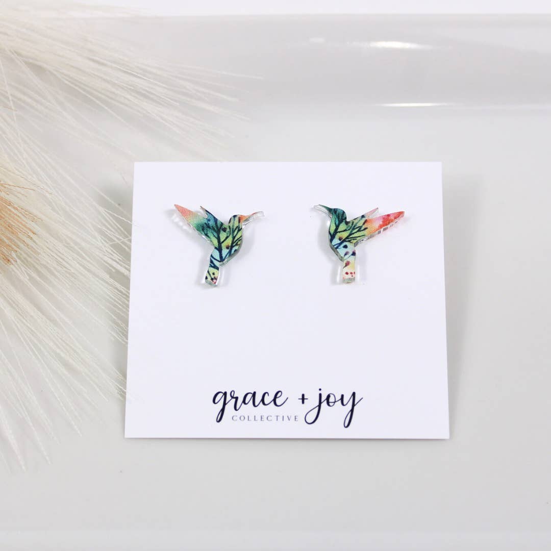 Hummingbird Stud Earring