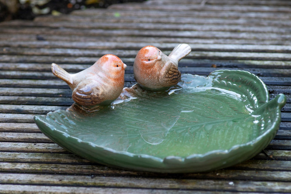 Birds on a Leaf Ceramic Dish