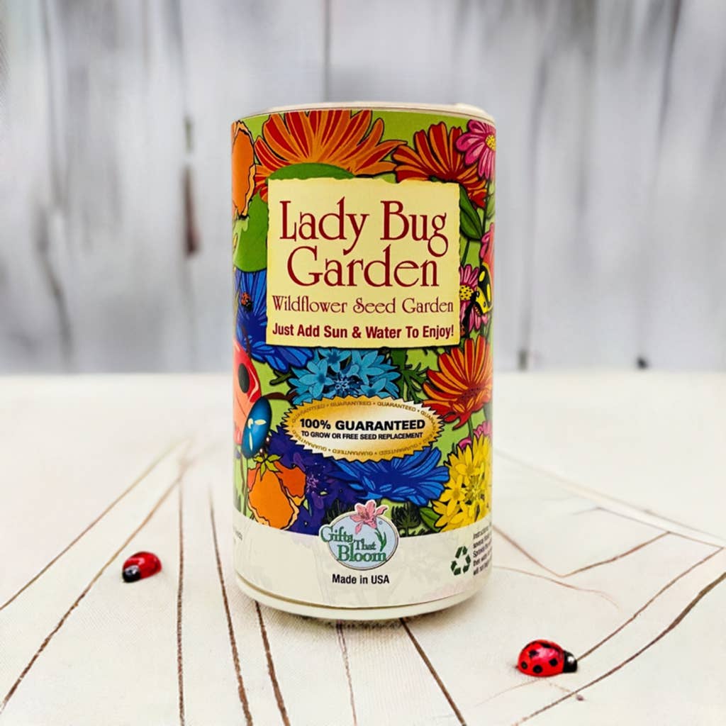 Lady Bug Shaker Garden Can Seed Kit