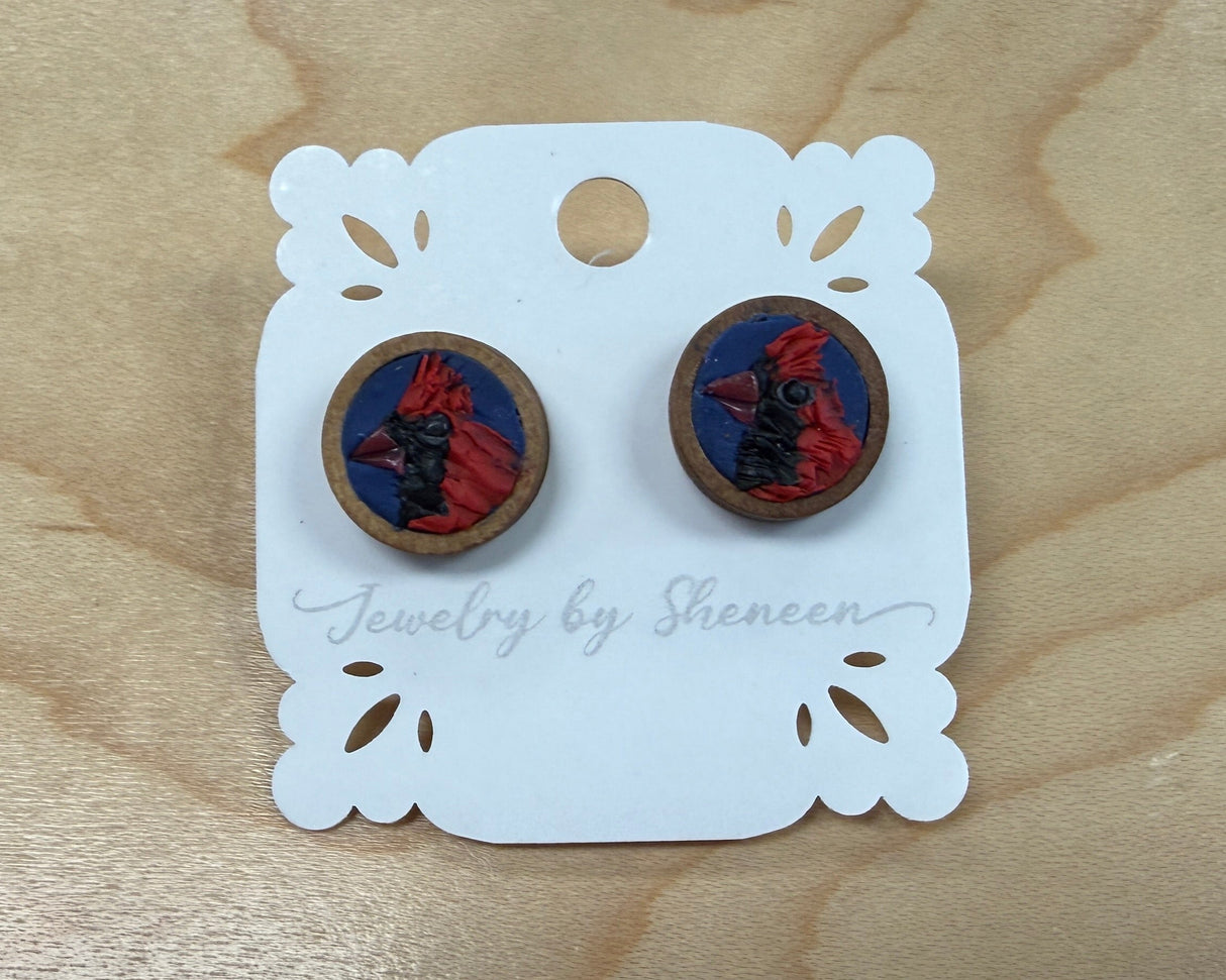 Handmade Bird Stud Earring