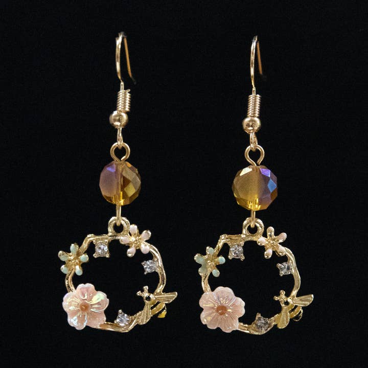 Fairy Ring Crystal Earrings