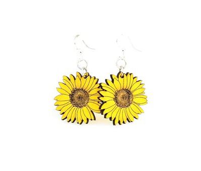Detailed Sunflower Earrings