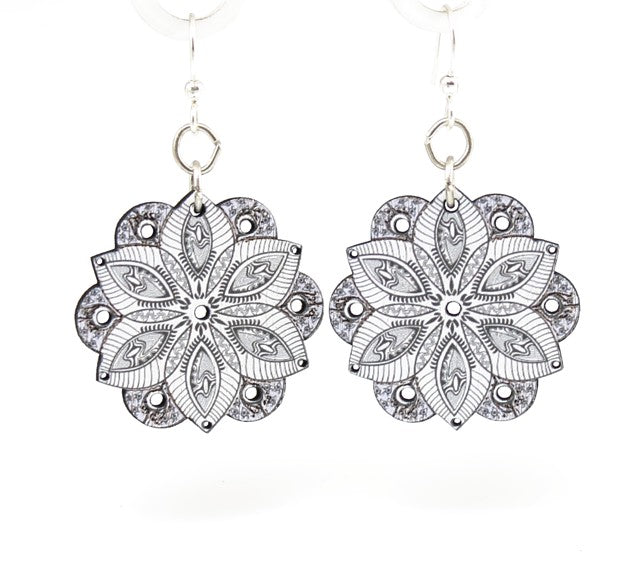 Black and White Lace Earrings