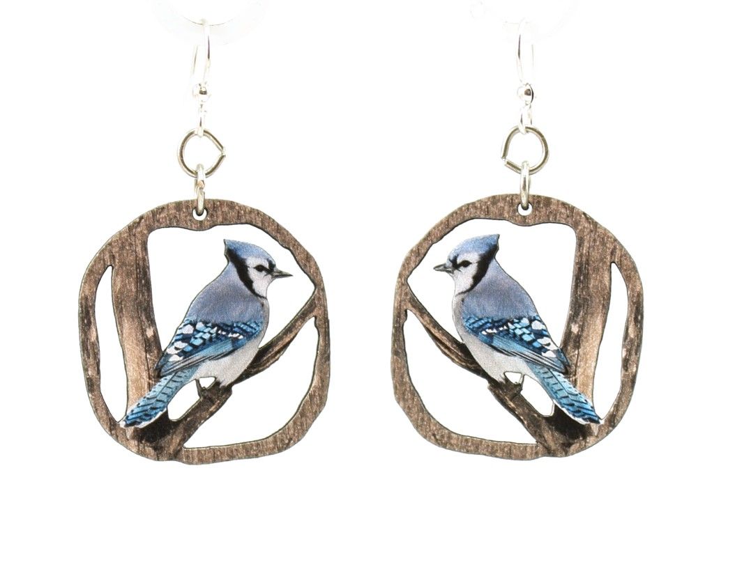 Blue Jay Earrings