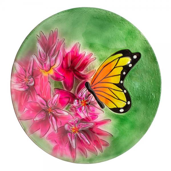 Glass Birdbath