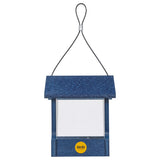 Small Recycled Hopper Bird Feeder - Dark Blue