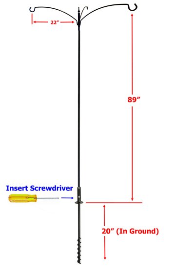 Extended Reach 3 Arm Pole Hanger