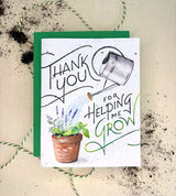 "Thank You For Helping Me Grow" Seed Card Herbs
