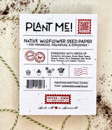 Holiday Wildlife Tree Plantable Native Wildflower Seed Card