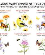 "Sending Seeds & Sunshine" Goldfinch Seed Card Native Wildflowers