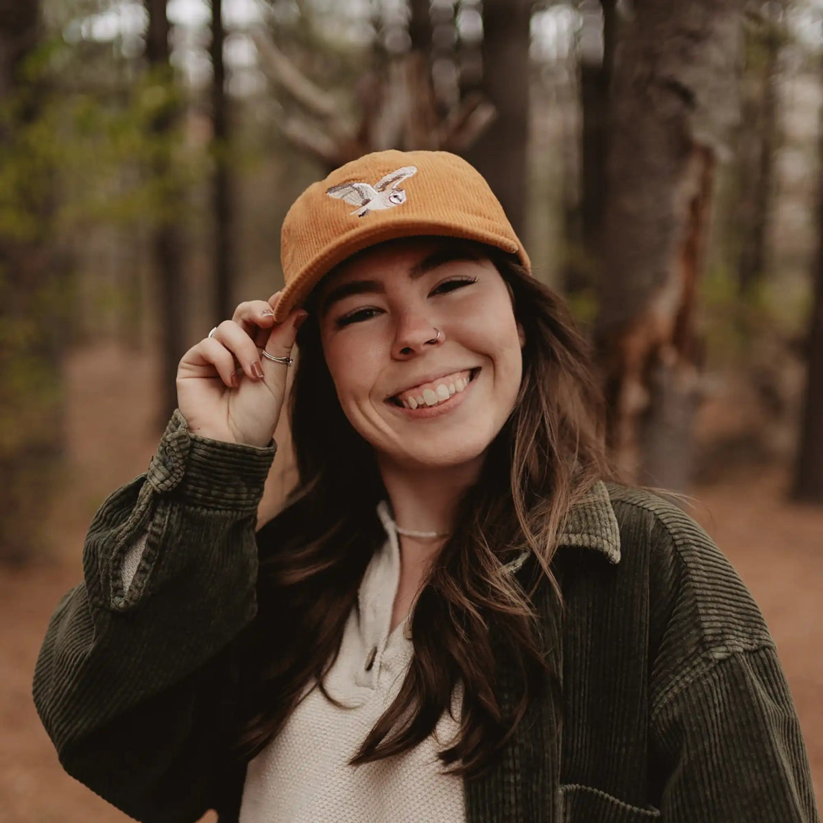 Barn Owl Corduroy Hat